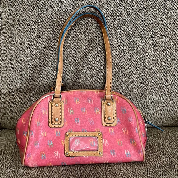 Dooney & Bourke Bags Vintage Dooney Bourke Pink Multicolor Monogram